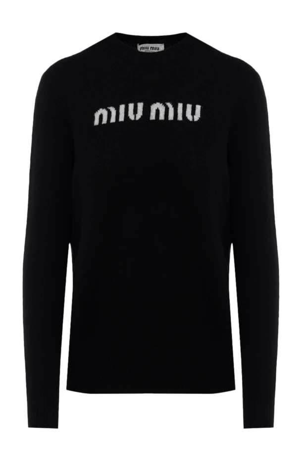 Miu Miu woman black wool and cashmere jumper for women купить с ценами и фото 175186 - photo 1