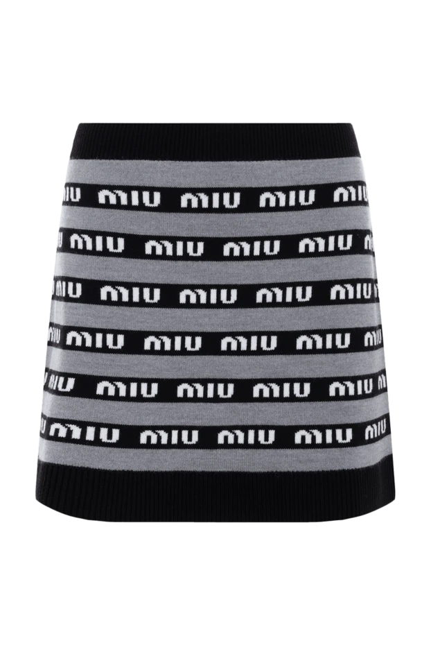 Miu Miu woman black wool skirt for women купить с ценами и фото 175187 - photo 1