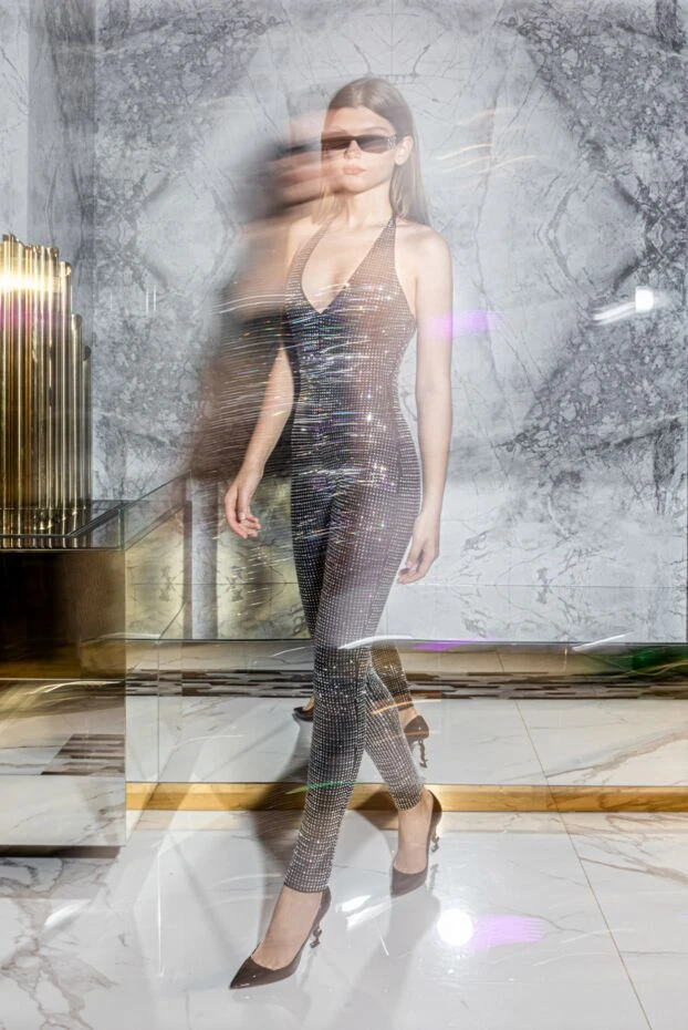 Black leather shoes with a high Opyum heel women's - photo 2