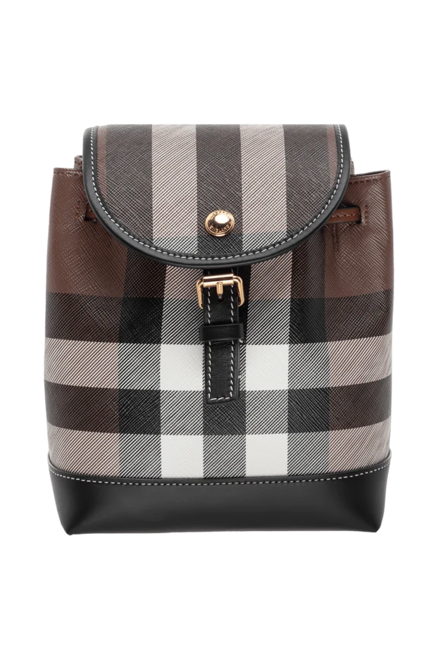 Burberry woman brown cotton and polyurethane backpack for women купить с ценами и фото 175233 - photo 1