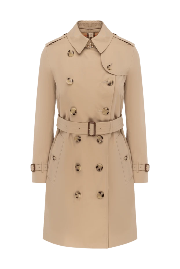 Burberry woman beige cotton coat for women купить с ценами и фото 175237 - photo 1