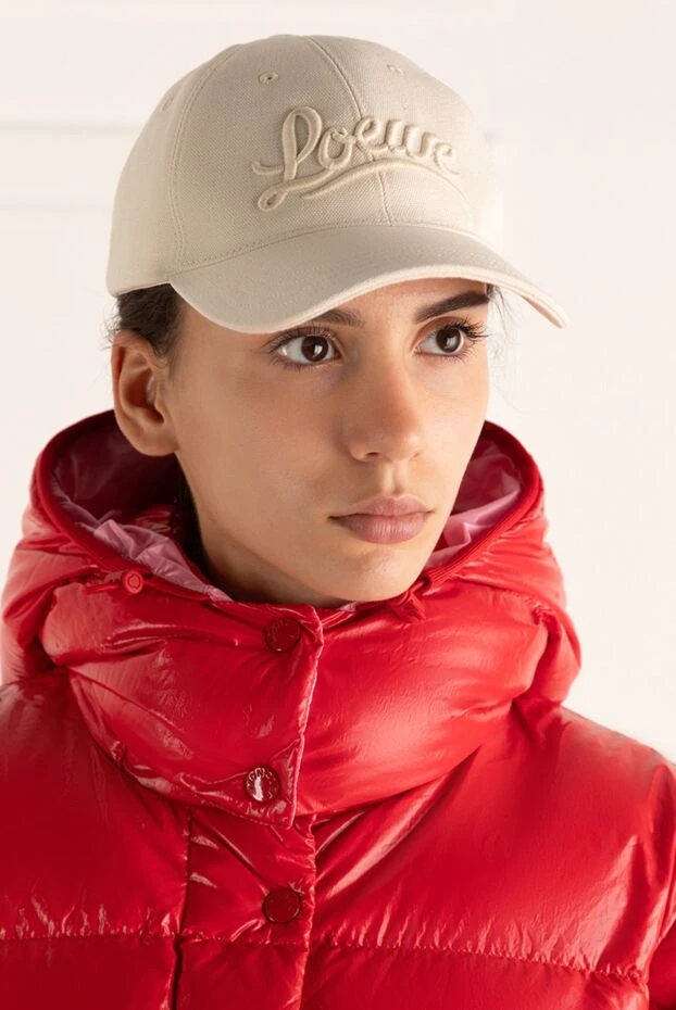 Loewe woman white cotton cap for women купить с ценами и фото 175251 - photo 2