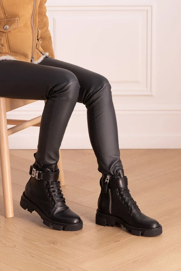 Givenchy woman black leather boots for women купить с ценами и фото 175260 - photo 2