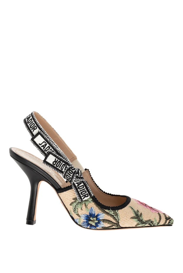 Dior woman beige textile and leather shoes for women купить с ценами и фото 175275 - photo 1