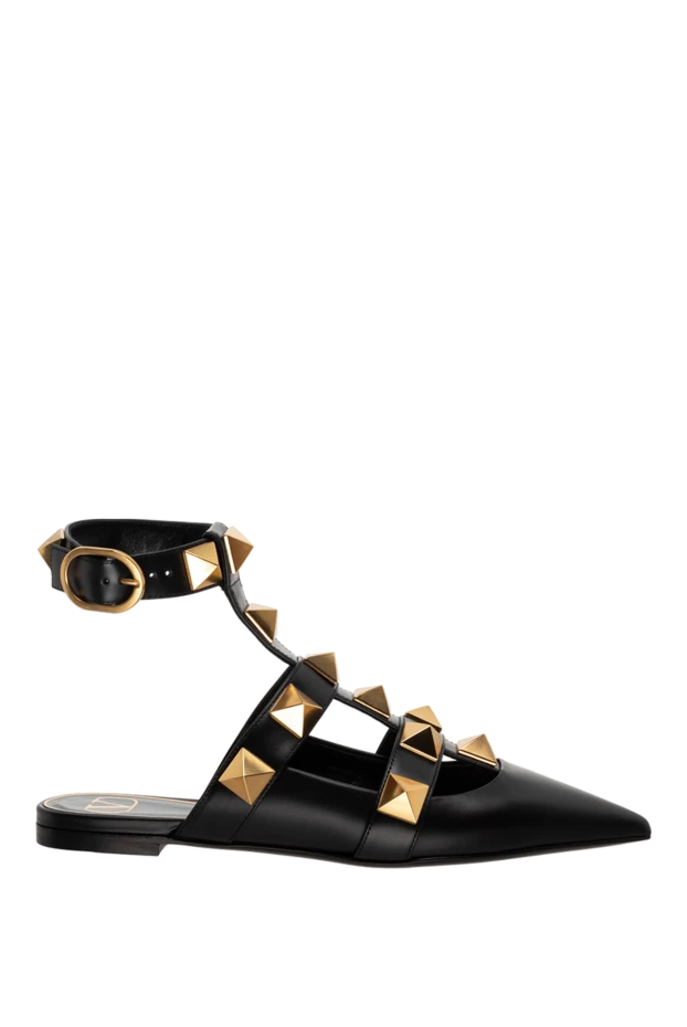 Valentino woman black leather sandals for women купить с ценами и фото 175284 - photo 1