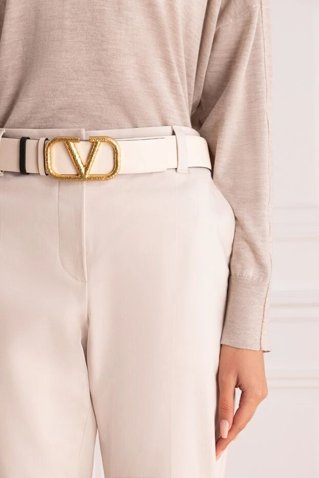 Valentino woman white leather belt for women купить с ценами и фото 175297 - photo 2