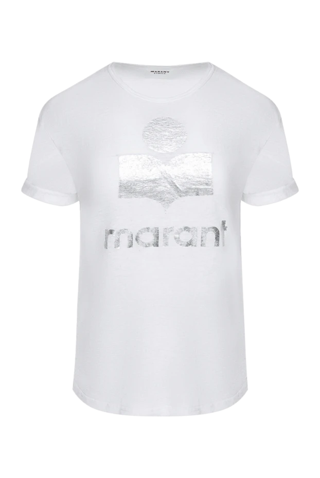 Isabel Marant woman white linen t-shirt for women купить с ценами и фото 175302 - photo 1