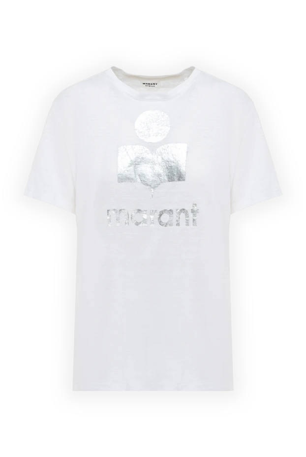 Isabel Marant woman white linen t-shirt for women купить с ценами и фото 175303 - photo 1