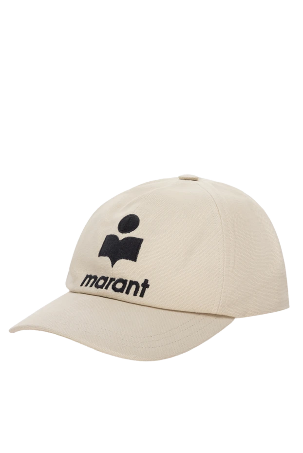 Isabel Marant женская брендовая кепка-бейсболка с логотипом бежевая 175308 - фото 3