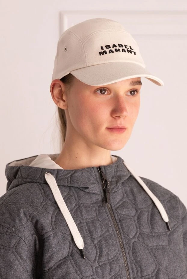 Қалың сүтті тоқыма матадан тігілген логотипі бар қалпақ - фото 2