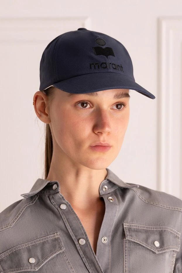 Isabel Marant woman blue cotton cap for women купить с ценами и фото 175310 - photo 2