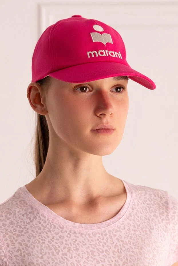 Isabel Marant woman pink cotton cap for women купить с ценами и фото 175312 - photo 2