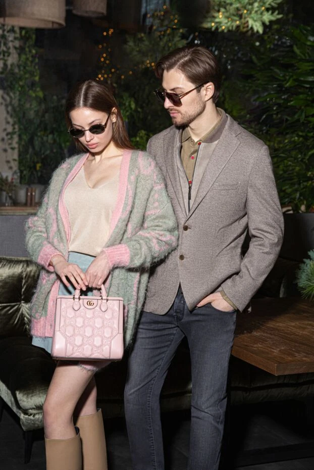 Қызғылт түсті қос тұтқалы GG монограммалық сөмкесі
- фото 2