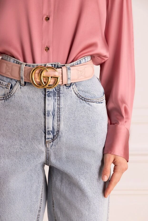 Gucci woman pink leather belt for women купить с ценами и фото 175359 - photo 2