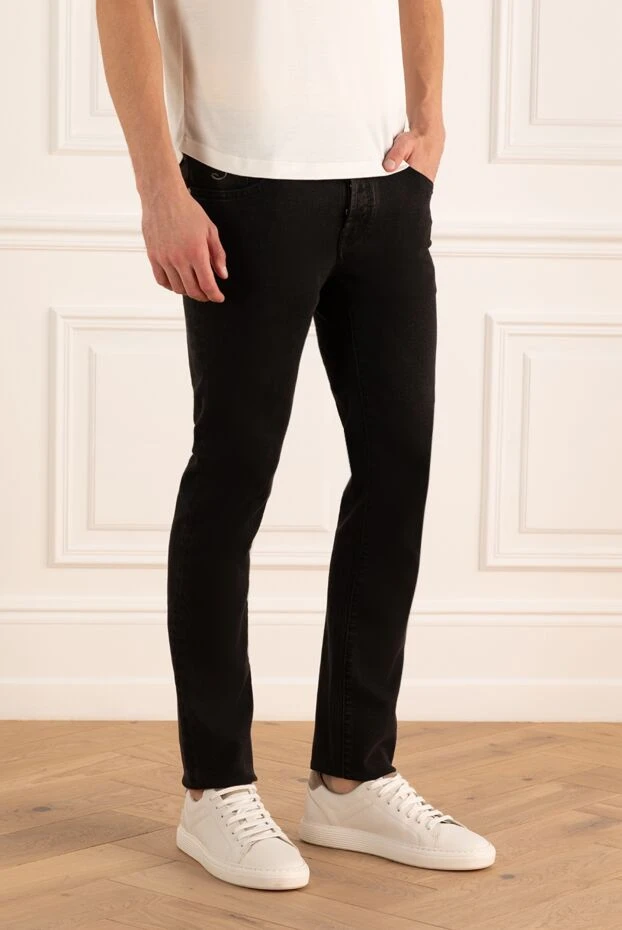 Jacob Cohen джинсы черные из полиэстера и хлопка мужские 175363 - фото 3