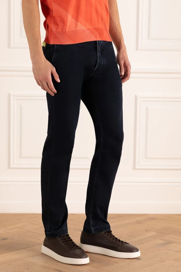 Jacob Cohen темно-синие джинсы комфортного стиля с текстильным шнурком
 175365 - фото 3