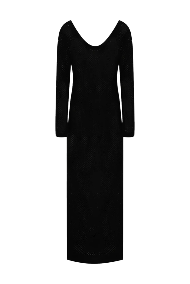 Brunello Cucinelli платье из кашемира и шелка черное женское 175375 - фото 1