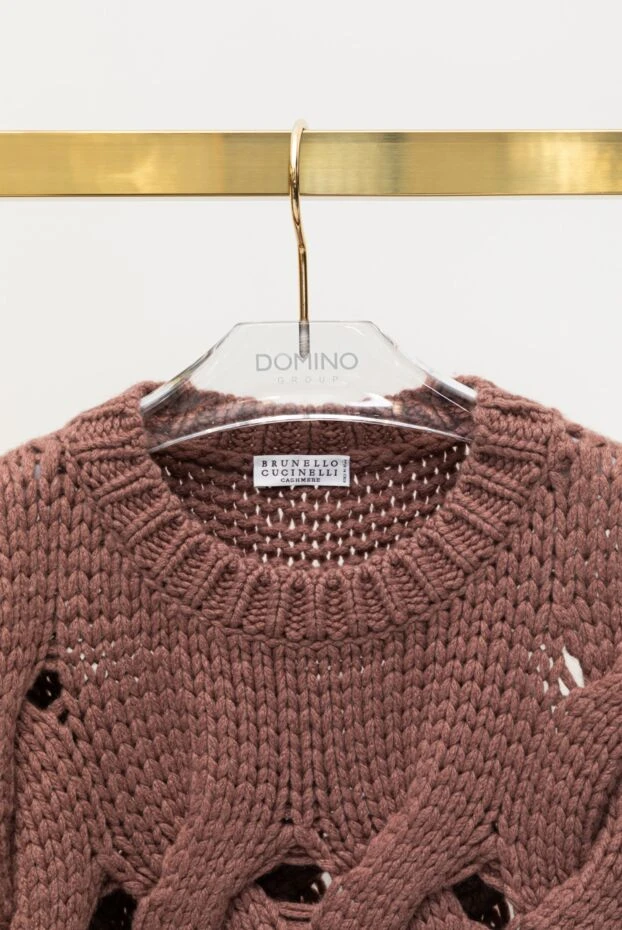 Brunello Cucinelli hand-knitted jumper made from thick yarn with decorative slits
 175381 - photo 2