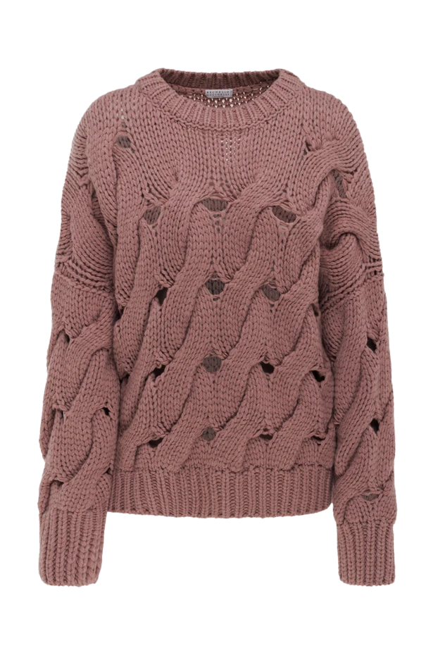 Джемпер ручной вязки из толстой пряжи с декоративными прорезями
- фото 1