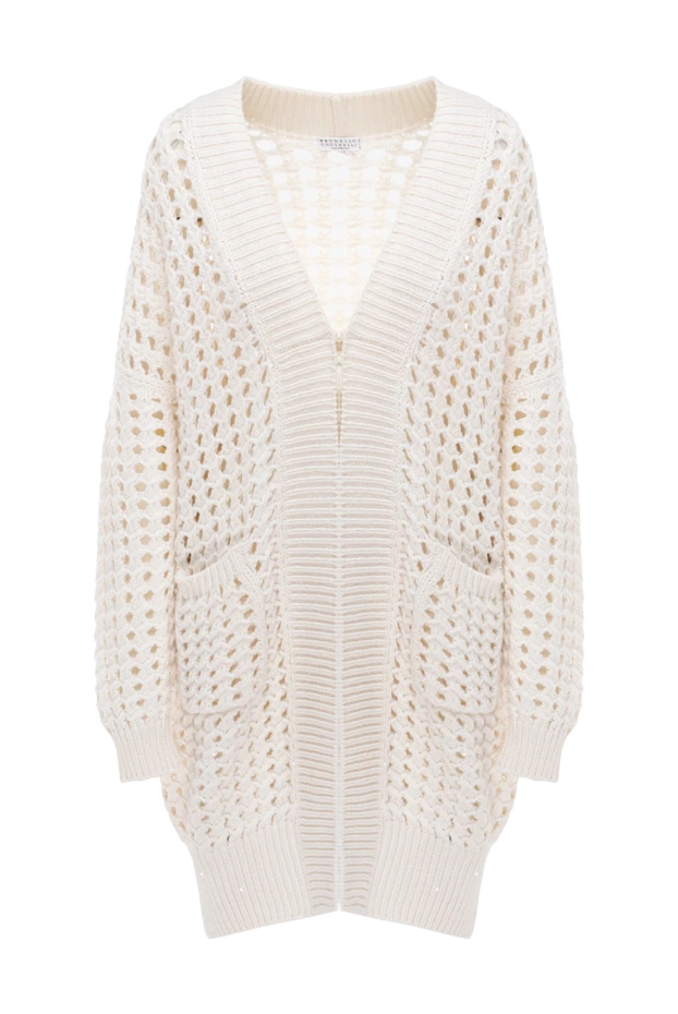 Кардиган из кашемира и шелка ажурной вязки
- фото 1