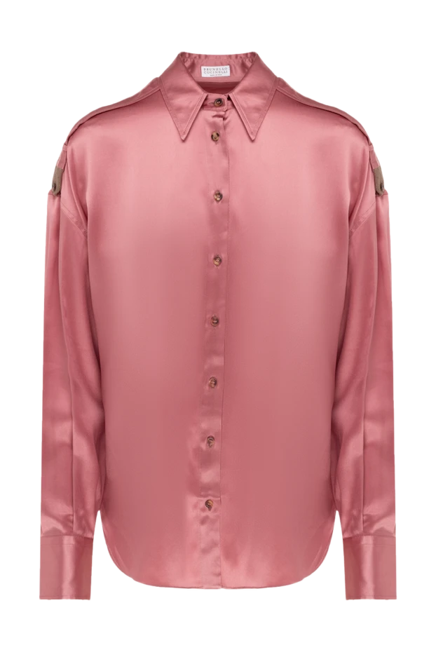 Silk shirt pink for women - photo 1