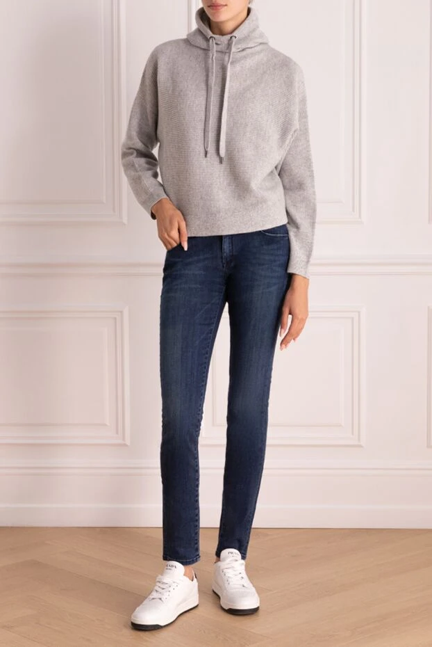 Brunello Cucinelli әйелдерге арналған сұр түсті капюшон 175411 - фото 3