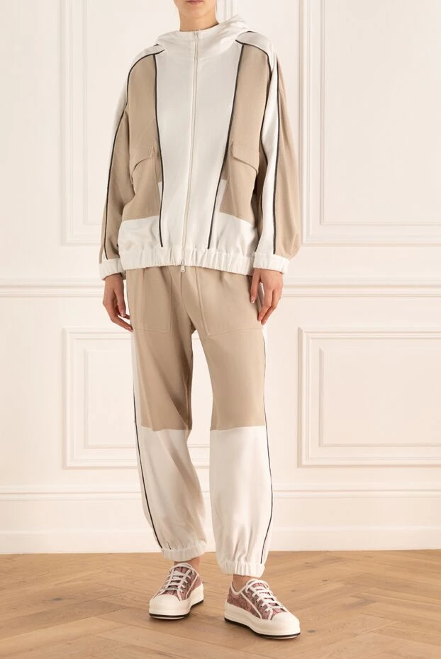 Двухцветный спортивный костюм с вертикальными акцентами
 - фото 2