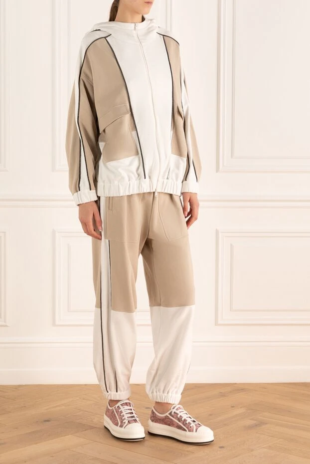 Brunello Cucinelli двухцветный спортивный костюм с вертикальными акцентами
 175438 - фото 3