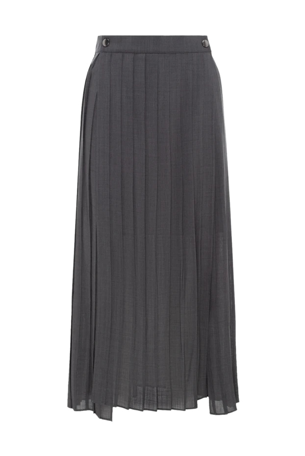 Юбка из полиэстера и шерсти серая женская - фото 1