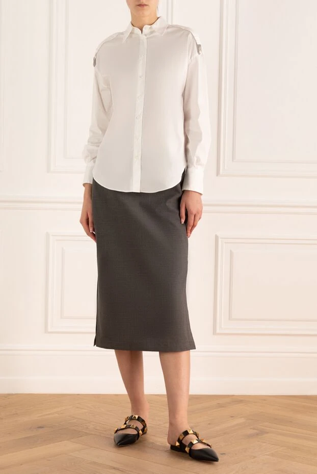 Brunello Cucinelli stylish tweed skirt with side slits 175447 - photo 2