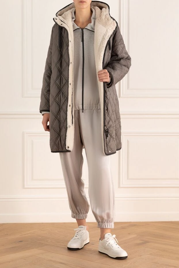 Brunello Cucinelli parka made of polyester and fur gray for women 175448 - photo 2