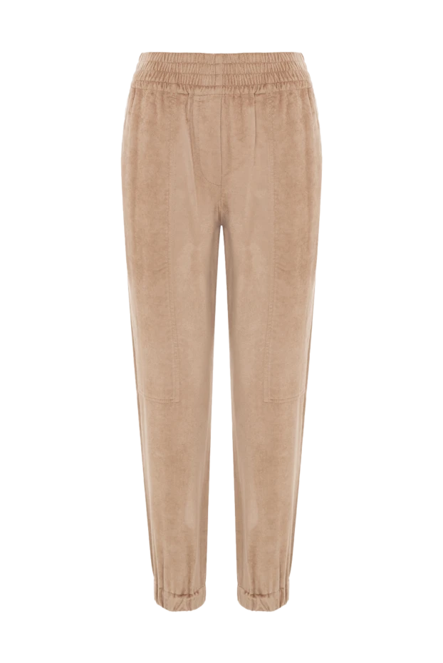 Әйелдерге арналған бежевый вискозды шалбар - фото 1