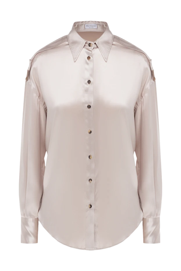 Иығында погондары бар шампан түсті жібек жейде
- фото 1