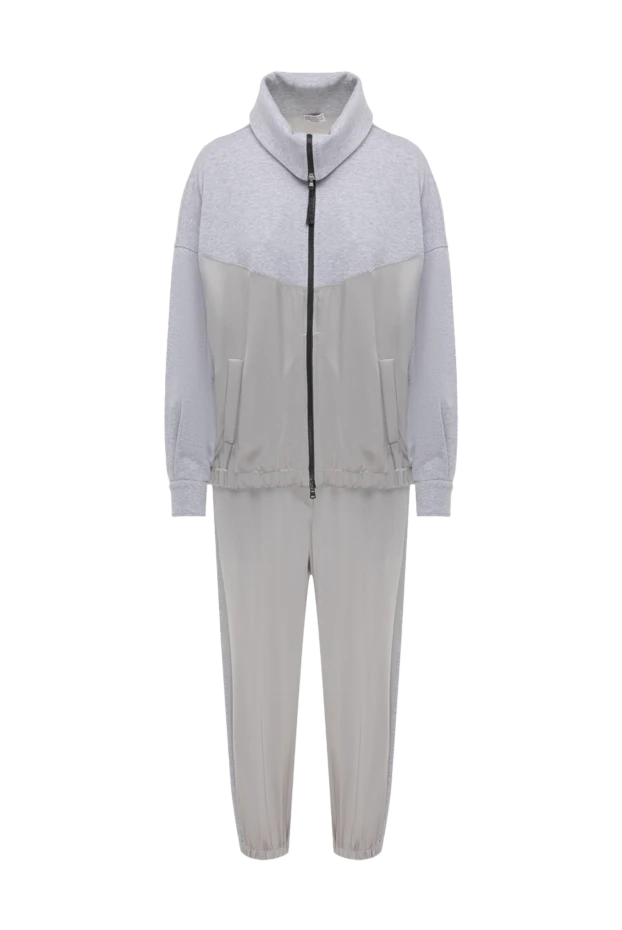 Two-tone walking suit with a stand-up collar and elastic cuffs
- photo 1