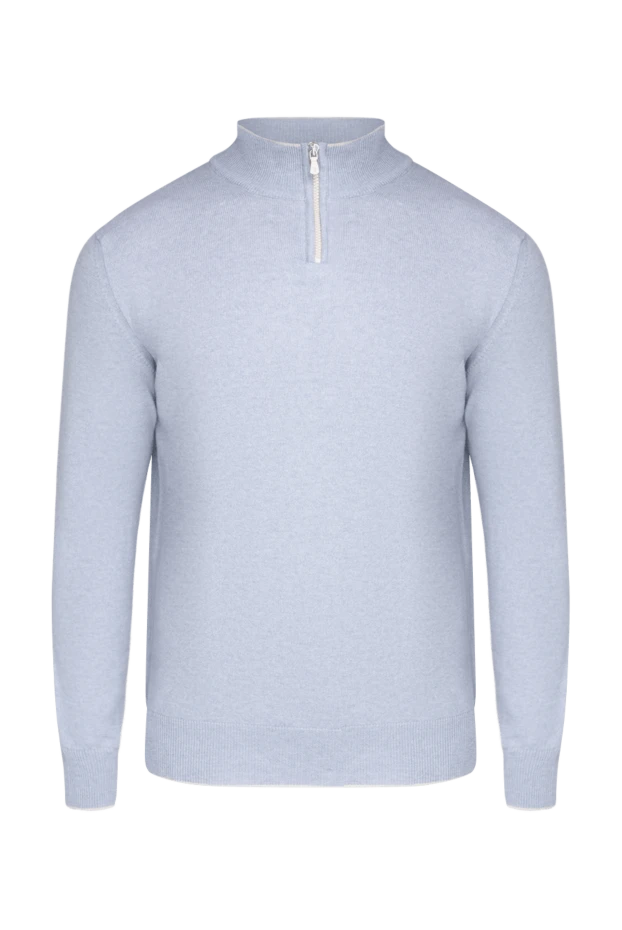 Eleventy man  men's blue long sleeve cashmere jumper купить с ценами и фото 175488 - photo 1