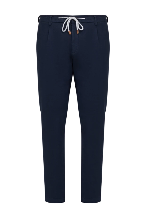 Eleventy man  cotton trousers for men, blue купить с ценами и фото 175497 - photo 1