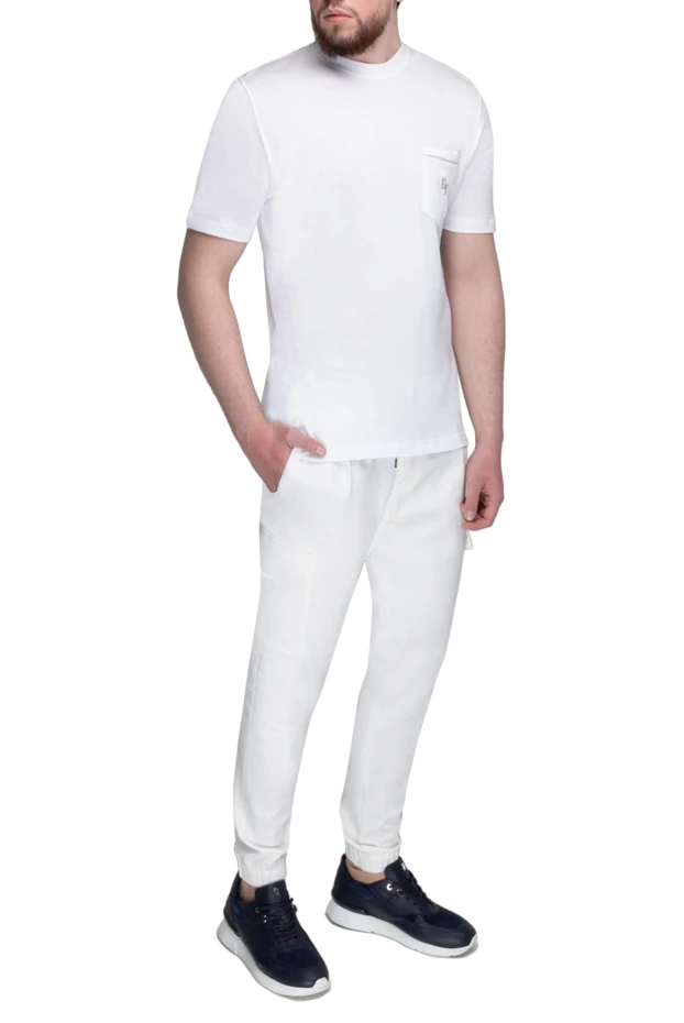 Eleventy man  white cotton t-shirt for men купить с ценами и фото 175500 - photo 2