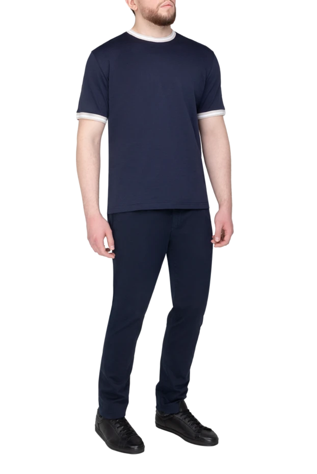 Eleventy man  blue cotton t-shirt for men купить с ценами и фото 175502 - photo 2