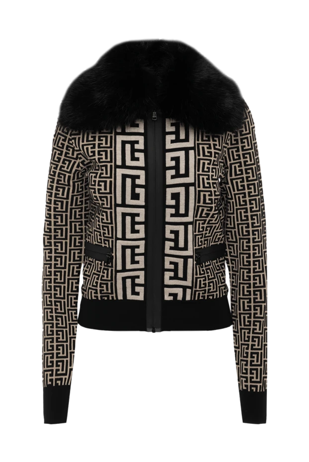 Balmain Әйелдер әйелдерге арналған қара жүн және вискозды күрте купить с ценами и фото 175522 - фото 1