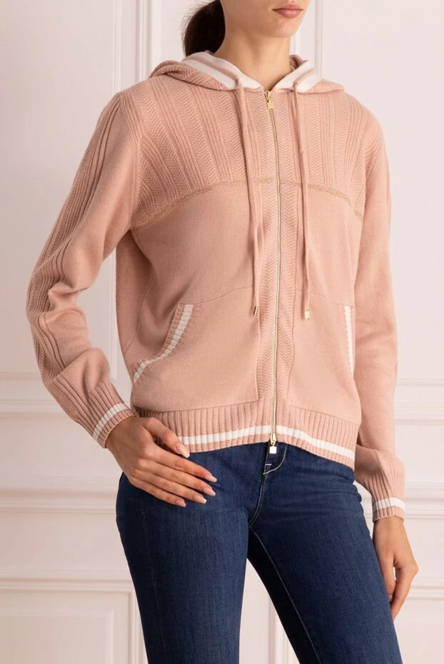 D.Exterior спорттық тоқылған қызғылт кардиган әйелдерге арналған 175560 - фото 3