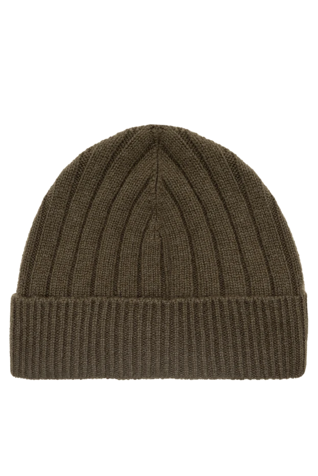 Kiton жасыл және қоңыр қырлы кашемирден жасалған қалпақ 175585 - фото 3