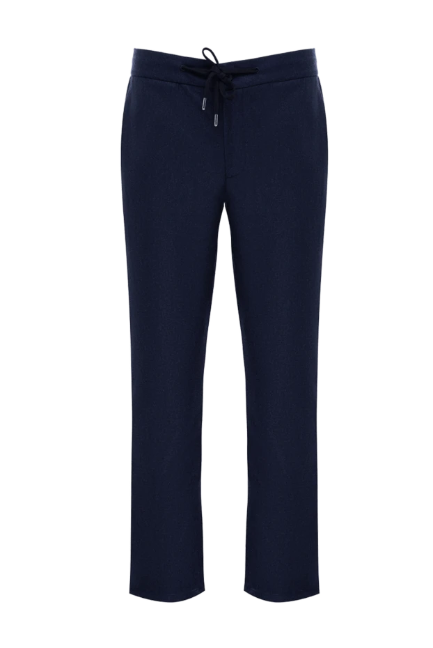 Cesare di Napoli man men's blue wool trousers купить с ценами и фото 175590 - photo 1