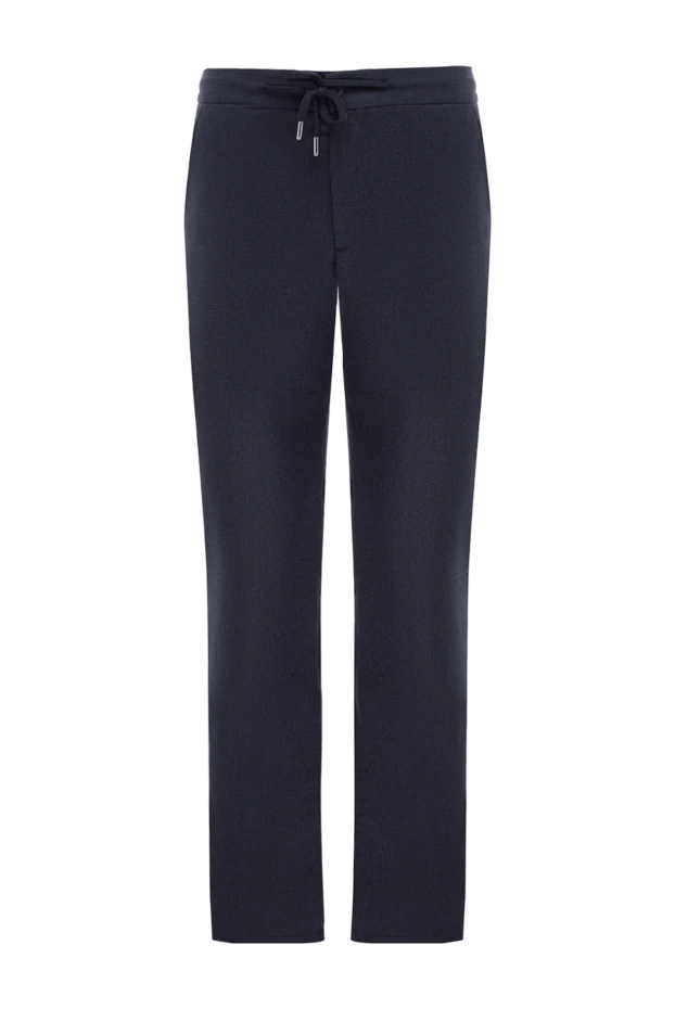 Cesare di Napoli man men's blue wool trousers купить с ценами и фото 175591 - photo 1