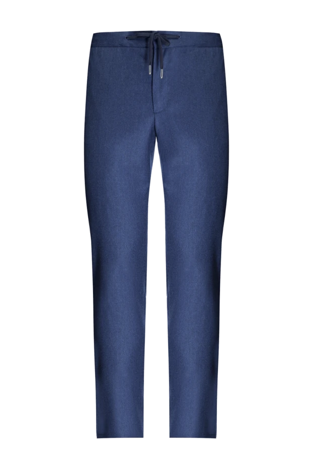 Cesare di Napoli man men's blue wool and cashmere trousers купить с ценами и фото 175593 - photo 1