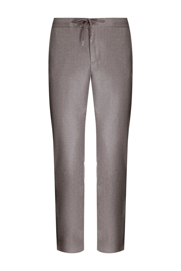 Cesare di Napoli man men's wool trousers, brown купить с ценами и фото 175594 - photo 1