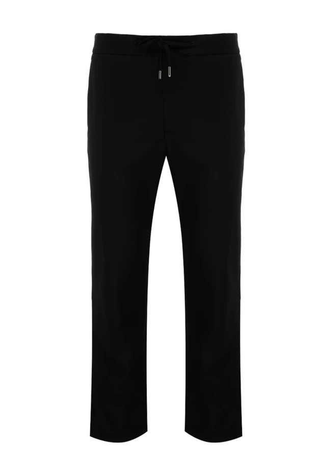 Cesare di Napoli man men's trousers made of black wool купить с ценами и фото 175595 - photo 1