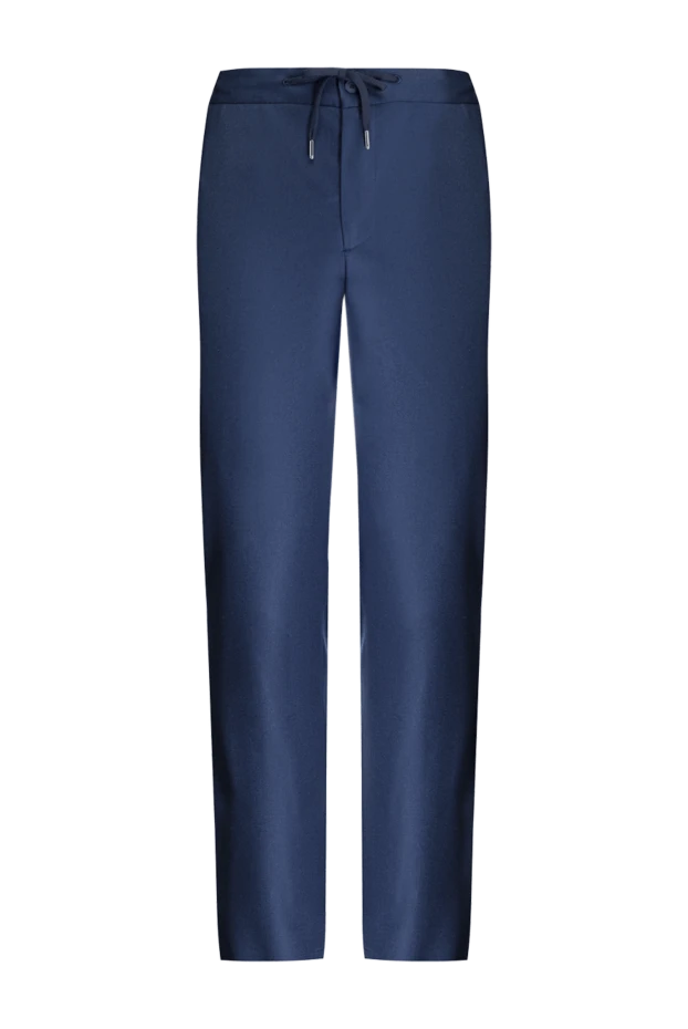 Cesare di Napoli man men's blue wool and cashmere trousers купить с ценами и фото 175596 - photo 1