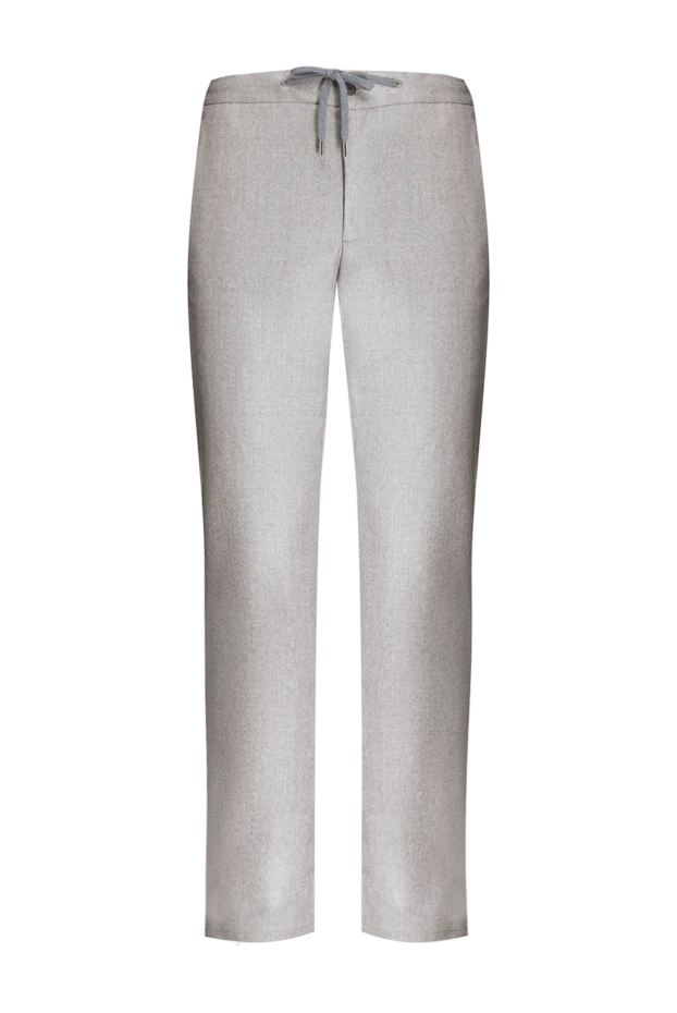 Cesare di Napoli man men's beige wool trousers купить с ценами и фото 175600 - photo 1