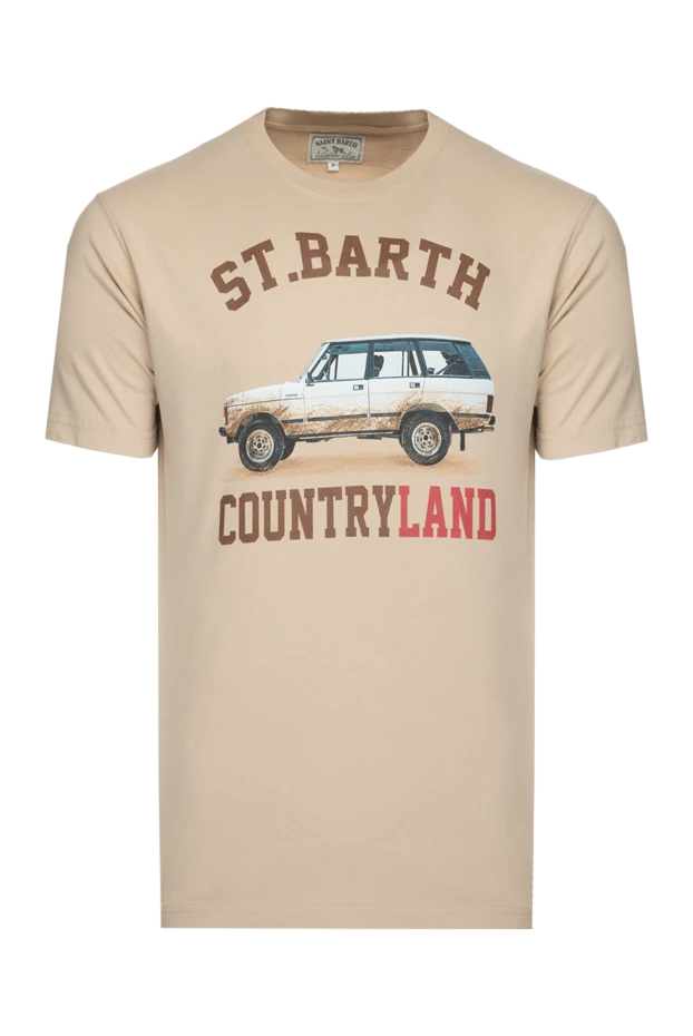 MC2 Saint Barth man beige cotton t-shirt for men купить с ценами и фото 175611 - photo 1