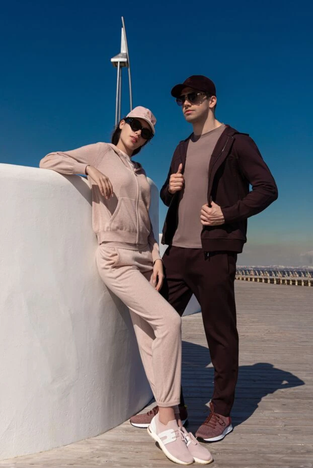 Cesare di Napoli футболка мужская бежево-коричневая с круглым вырезом
 175617 - фото 2